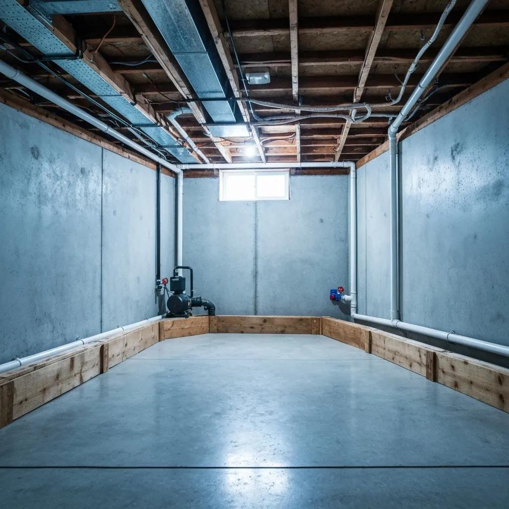 Advanced basement waterproofing solutions featuring sump pumps and comprehensive drainage systems
